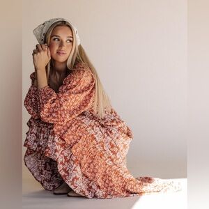 Brynna Boho Floral Dress